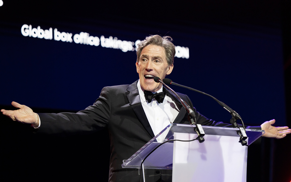 Rob Brydon on stage hosting the Gala