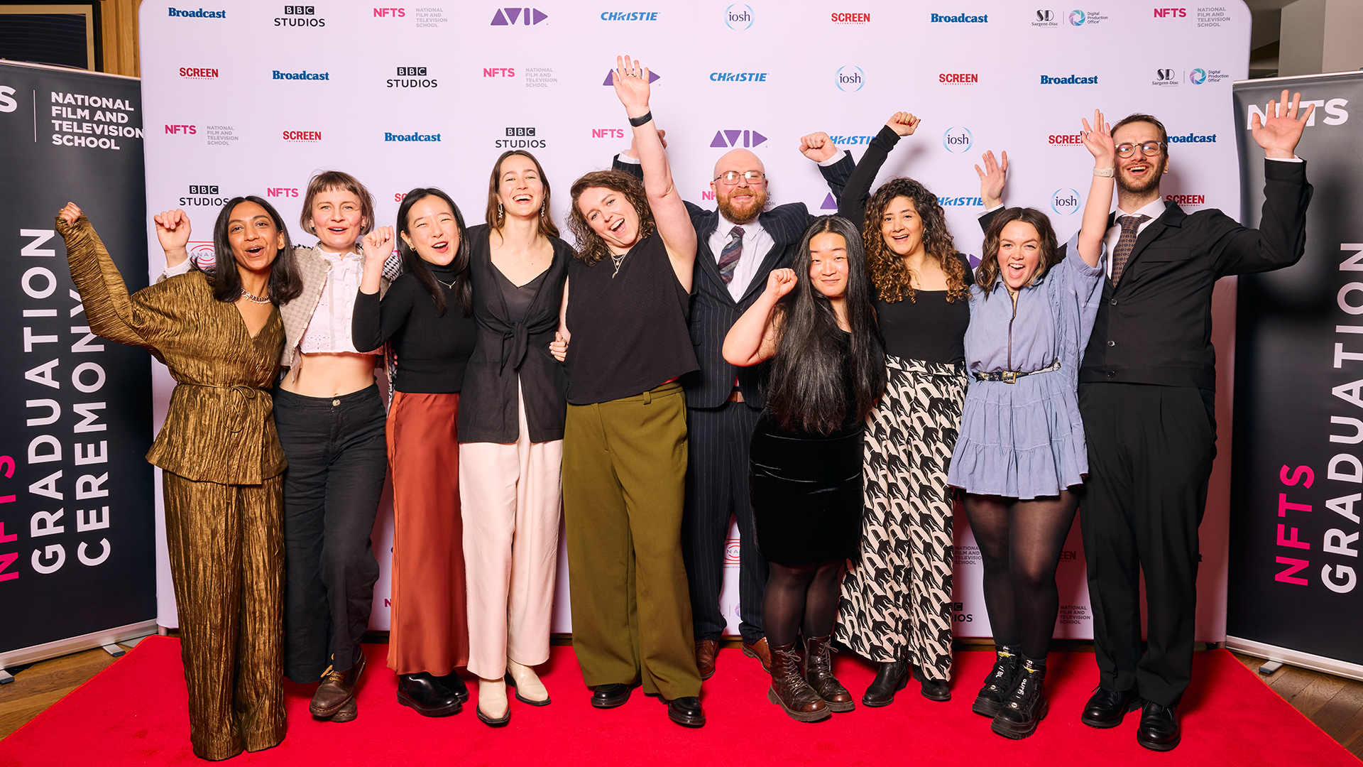 graduates celebrating at yearly showcase event