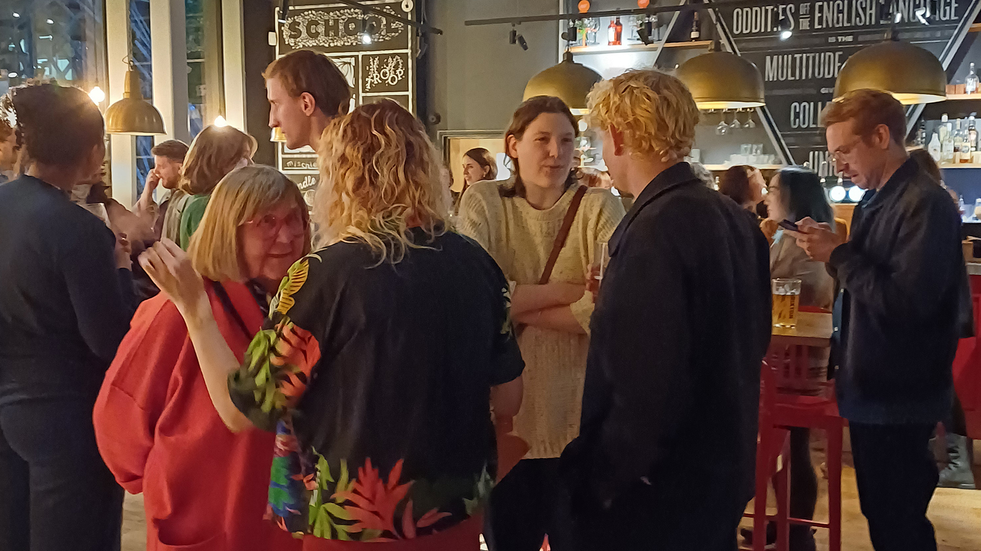 people mingling and chatting