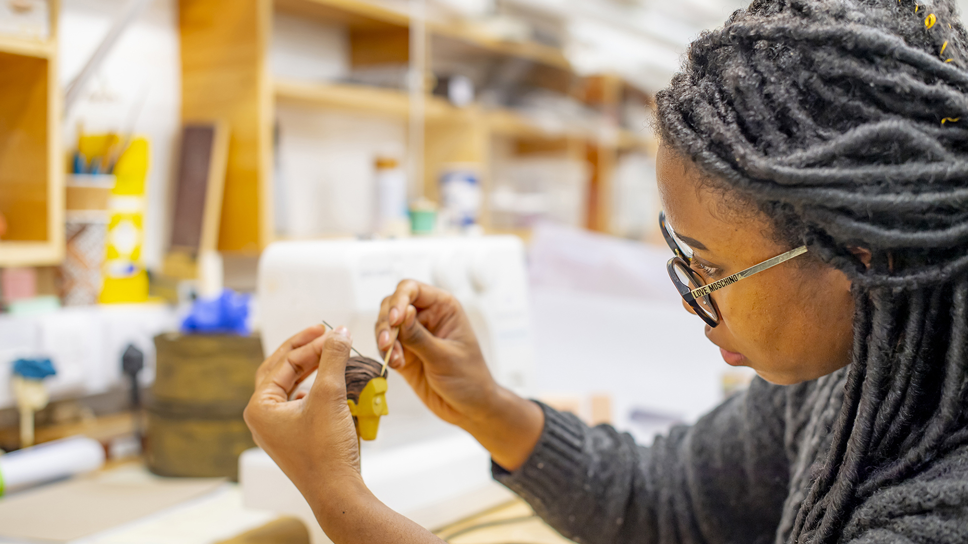 Student model making in animation studio