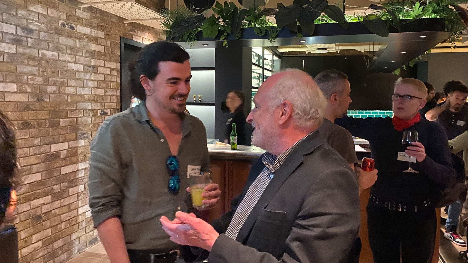 two people networking